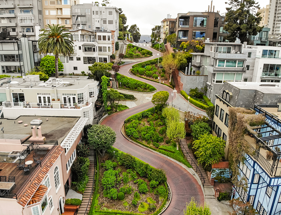 绿色城市 - 旧金山 - 伦巴第街