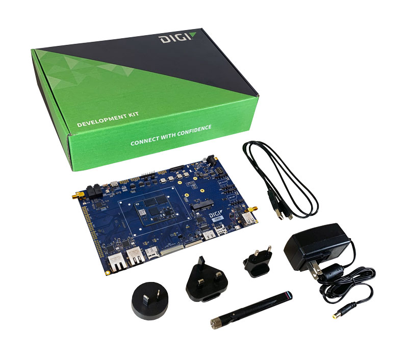 Digi ConnectCore 93 开发套件，含开发板、i.MX 93 双核、NPU、8GB eMMC、1GB LPDDR4 无线 SOM