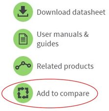 Digi's add to compare feature