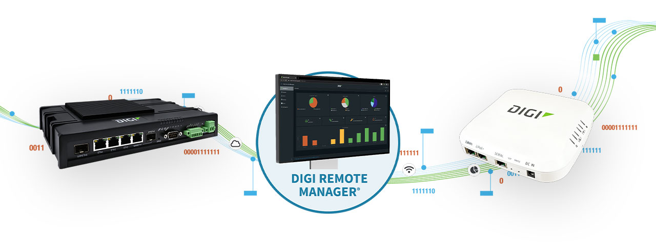 配备 DigiDigi Remote ManagerIX 和 EX 路由器