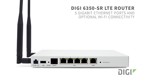 Digi 6350-SR LTE路由器，具有WAN和WWAN连接功能 