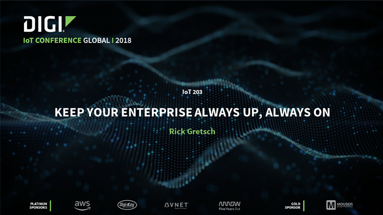 让您的IoT 企业始终处于正常运行状态