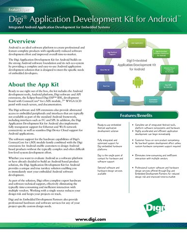 Digi Application Development Kit for Android™ 功能规格