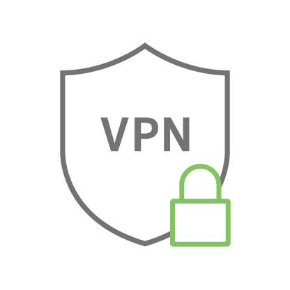 带有 VPN 文字的盾牌图标，象征安全的 VPN 服务。