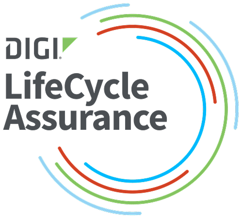Digi LifeCycle Assurance 循环图形，带有彩色环。