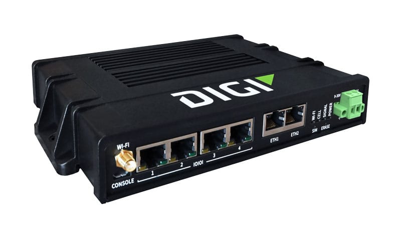 Digi Connect EZ 4i - 串行服务器，4 端口，工业级，带 Wi-Fi 和附件
