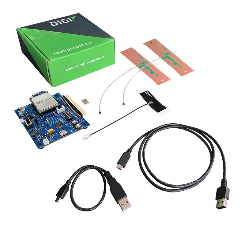 Digi XBee 3 Global LTE Cat 1 Kit Components